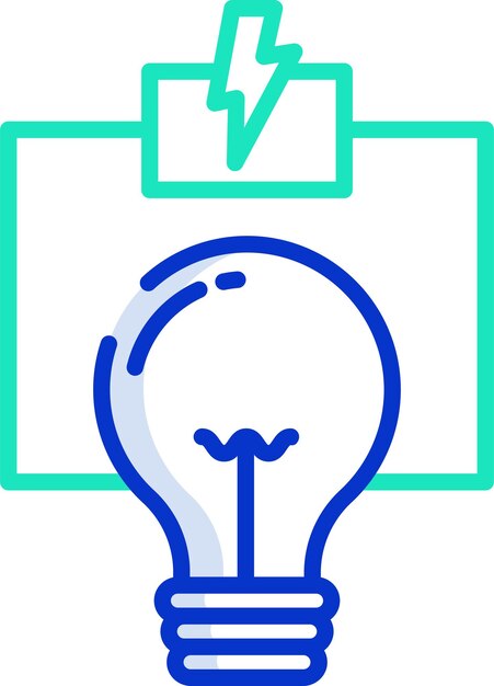 Ilustración vectorial en color del contorno de la electricidad