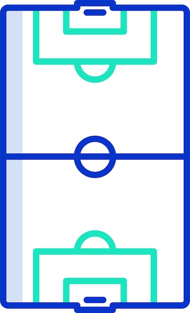 Ilustración vectorial en color del contorno del estadio de fútbol
