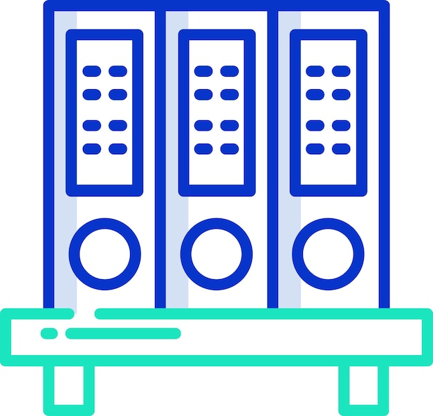 Ilustración vectorial en color del contorno del estante de libros