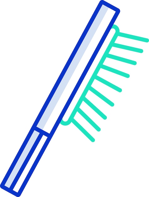 Ilustración vectorial de color del contorno de Hair Brushsolid