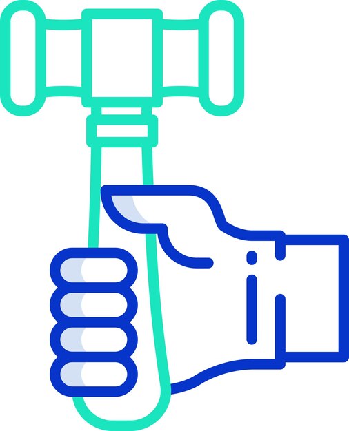 Ilustración vectorial de color del contorno de Hammersolid