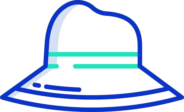 Ilustración vectorial de color del contorno de Hatsolid