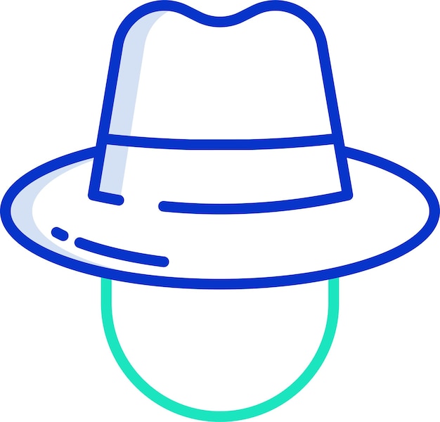 Ilustración vectorial de color del contorno de Hatsolid