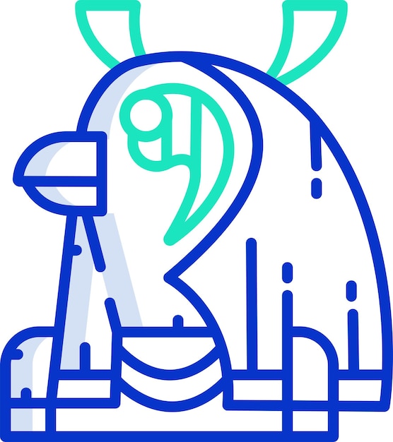 Ilustración vectorial de color del contorno de Horussolid