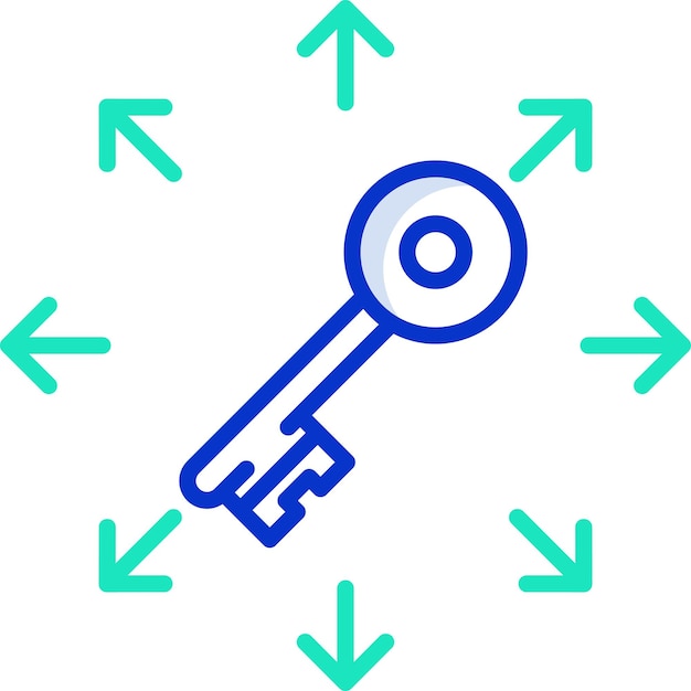 Ilustración vectorial de color del contorno de ideas sólidas