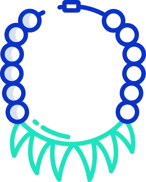 Ilustración vectorial de color del contorno de la joyería