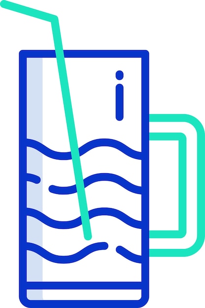 Ilustración vectorial de color del contorno del jugo