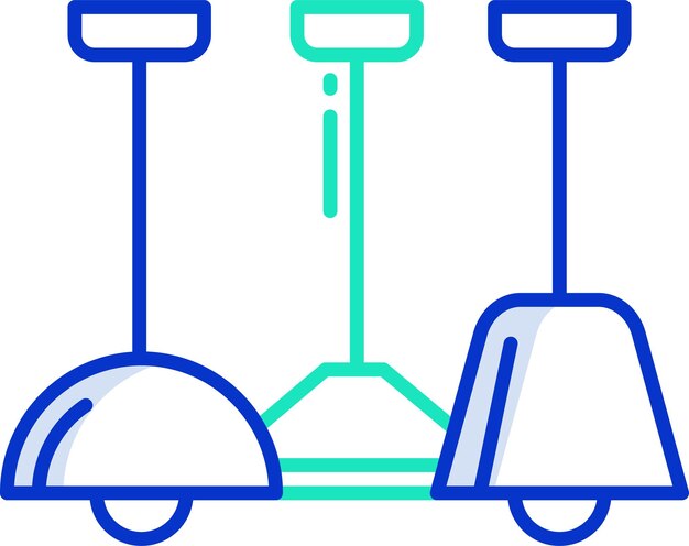 Ilustración vectorial de color del contorno de las luces