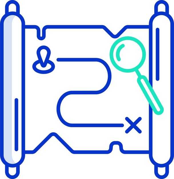 Ilustración vectorial en color del contorno del mapa