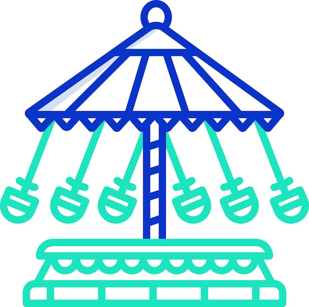 Ilustración vectorial de color del contorno de Mazesolid