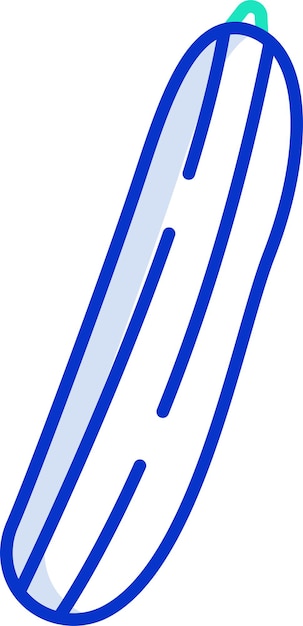 Ilustración vectorial de color del contorno del pepino