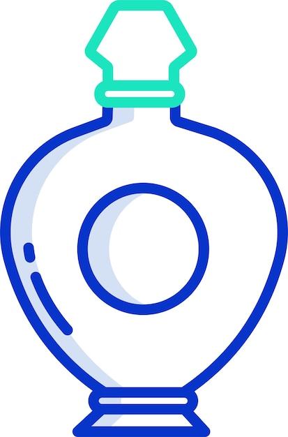Ilustración vectorial de color del contorno del perfume