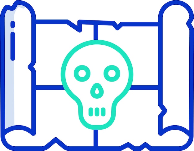 Ilustración vectorial de color del contorno del pergamino