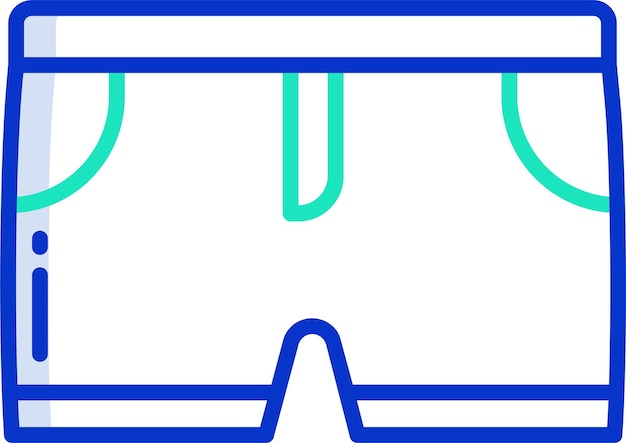 Ilustración vectorial de color del contorno de las piezas