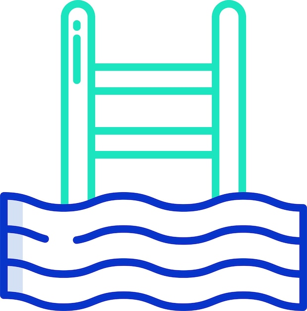 Ilustración vectorial de color del contorno de Poolsolid