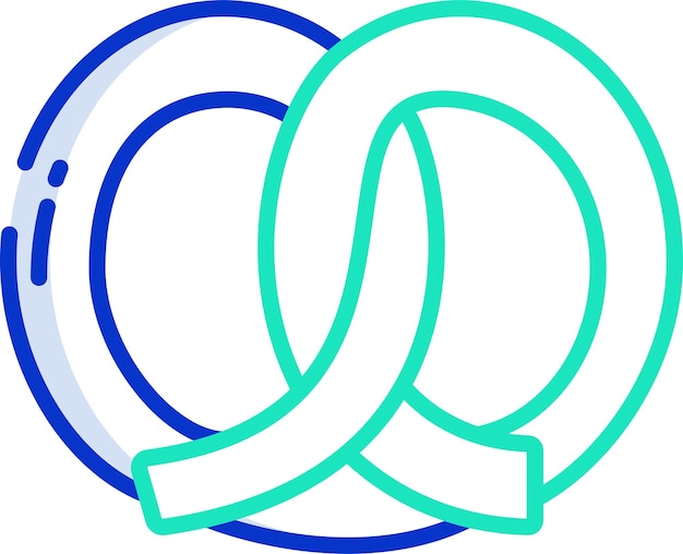 Ilustración vectorial de color del contorno de pretzelsolid