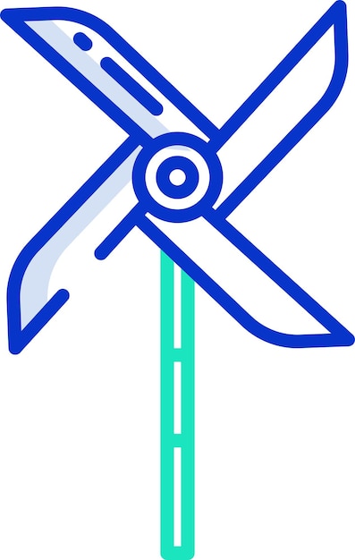 Ilustración vectorial en color del contorno del rodillo