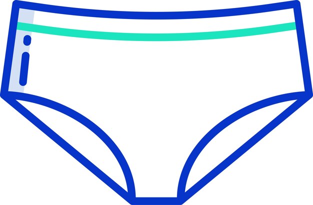 Ilustración vectorial de color del contorno de la ropa interior