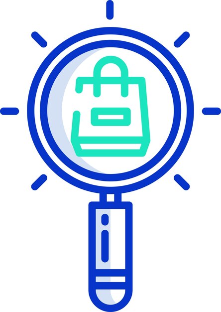 Ilustración vectorial de color del contorno de Searchsolid