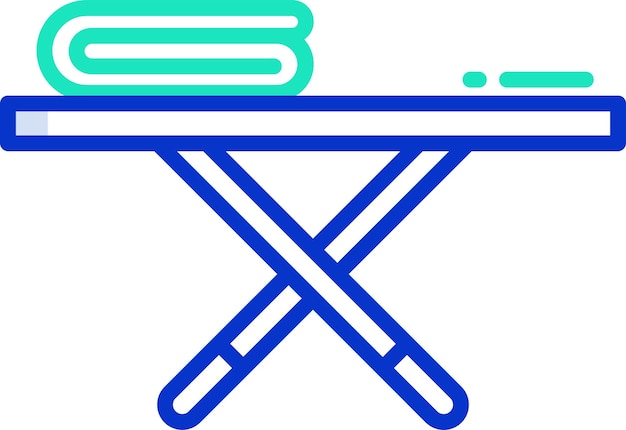 Ilustración vectorial de color del contorno del servicio de planchado