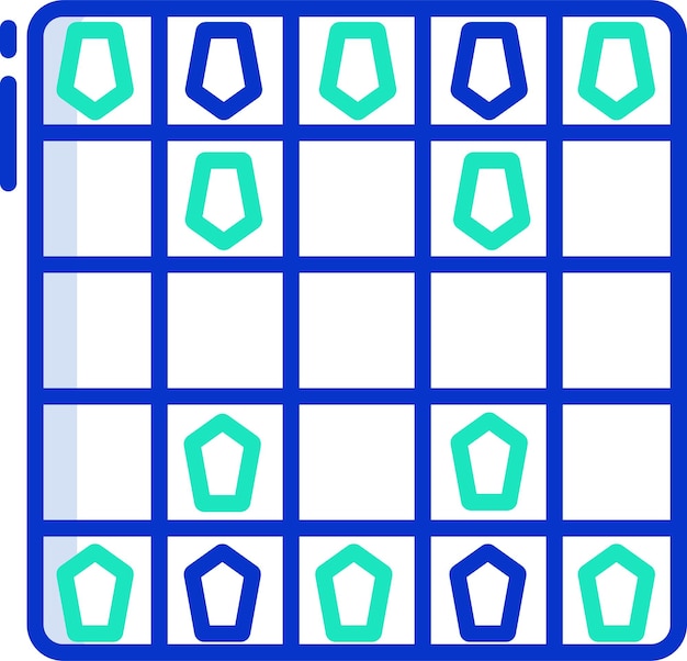Ilustración vectorial de color del contorno de Shogi