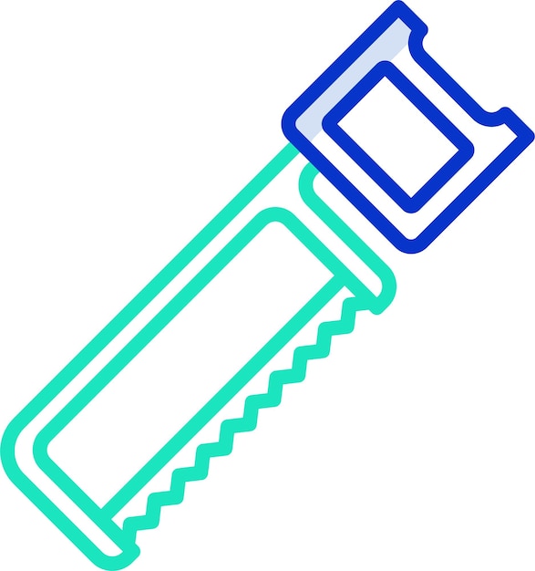 Ilustración vectorial de color del contorno de la sierra sólida