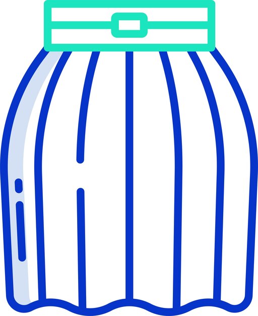 Ilustración vectorial de color del contorno de Skirtsolid