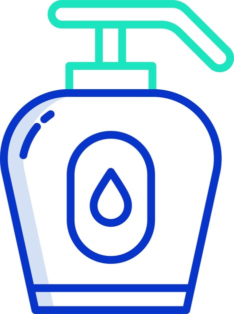 Ilustración vectorial en color del contorno sólido del esmalte de uñas