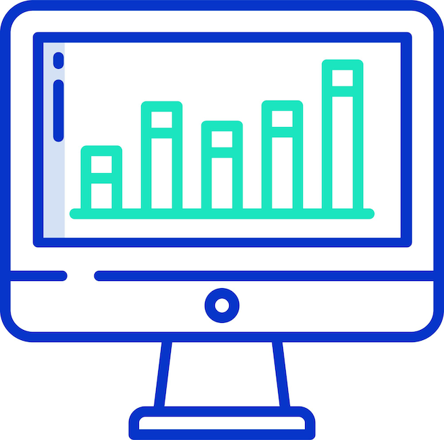 Ilustración vectorial de color del contorno sólido de los monitores