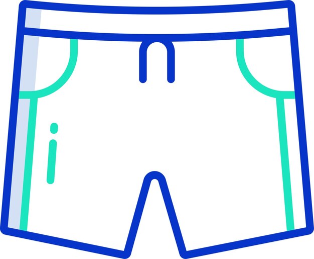 Ilustración vectorial en color del contorno sólido de los pantalones