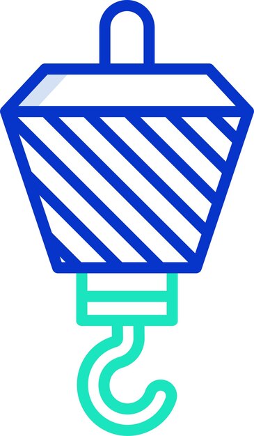 Ilustración vectorial en color del contorno sólido de las plumas de la grulla