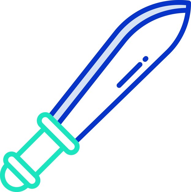 Ilustración vectorial en color del contorno de Swordsolid