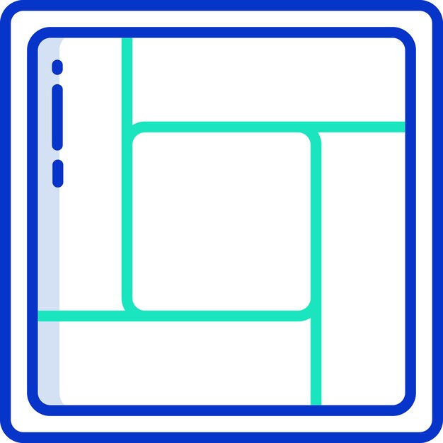 Ilustración vectorial de color del contorno de Tatami