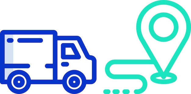 Ilustración vectorial en color del contorno de Trucksolid