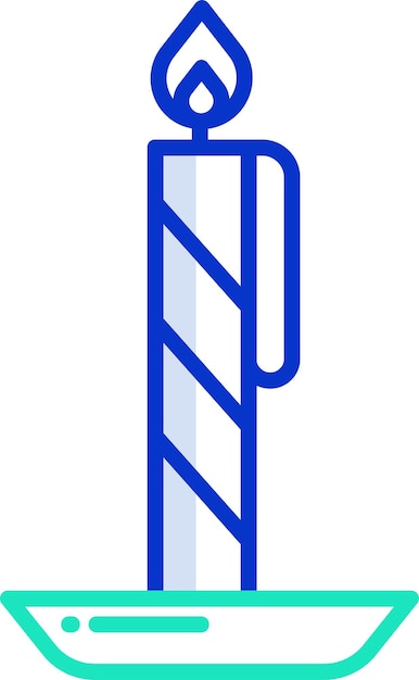 Ilustración vectorial de color del contorno de la vela