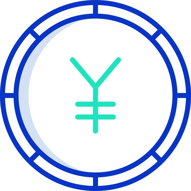 Ilustración vectorial de color del contorno de Yuansolid