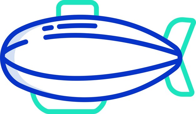 Ilustración vectorial en color del contorno de Zeppelinsolid