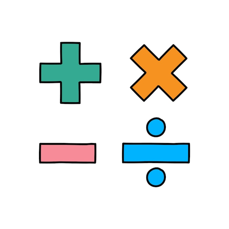 Vector ilustración vectorial de color dibujada a mano por la calculadora