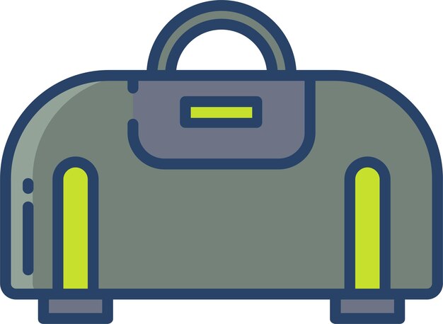 Ilustración vectorial de color lineal de Bitcoin en bolsas sólidas