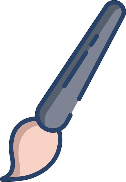 Ilustración vectorial de color lineal de cepillo de horneado