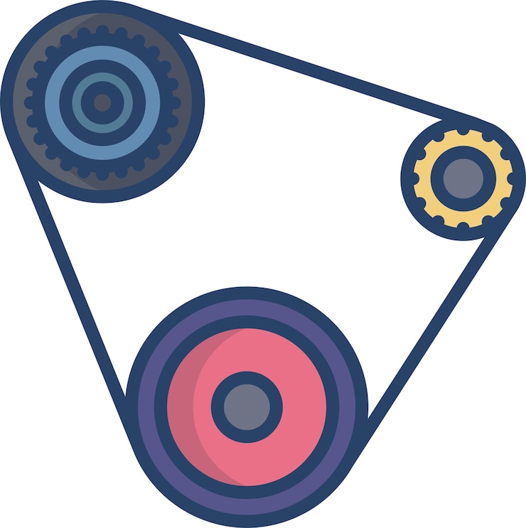 Vector ilustración vectorial de color lineal del cinturón de tiempo sólido