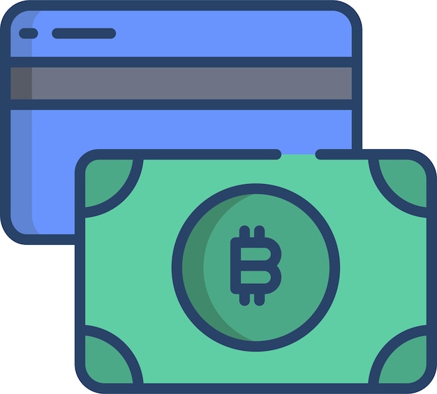 Ilustración vectorial de color lineal de CryptoCardssolid
