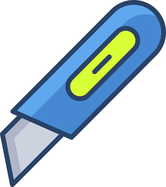 Ilustración vectorial de color lineal de Cuttersolid