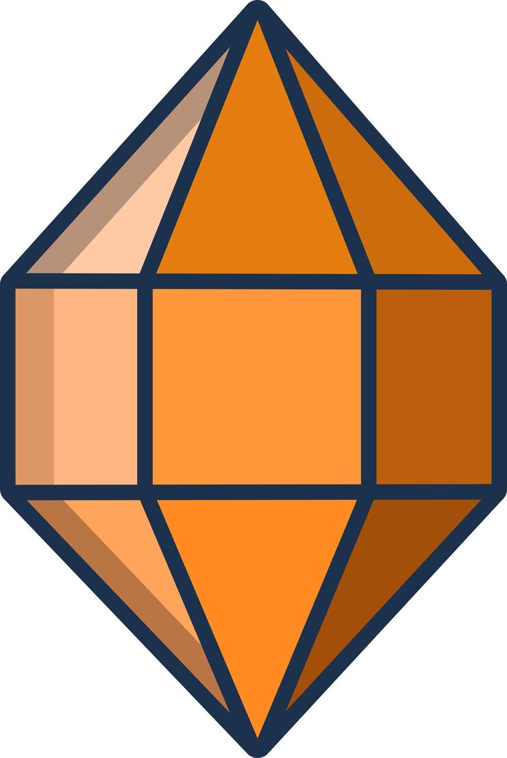 Vector ilustración vectorial de color lineal de diamantes sólidos