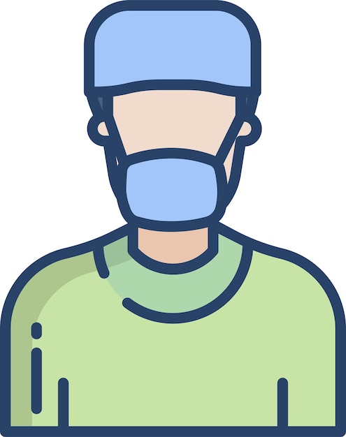 Ilustración vectorial de color lineal de Doctorsolid