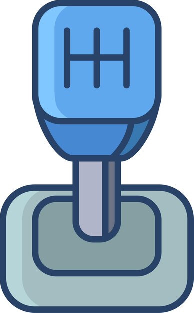 Ilustración vectorial de color lineal de engranajes sólidos de automóviles