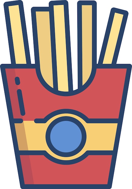 Ilustración vectorial de color lineal de Friessolid francés