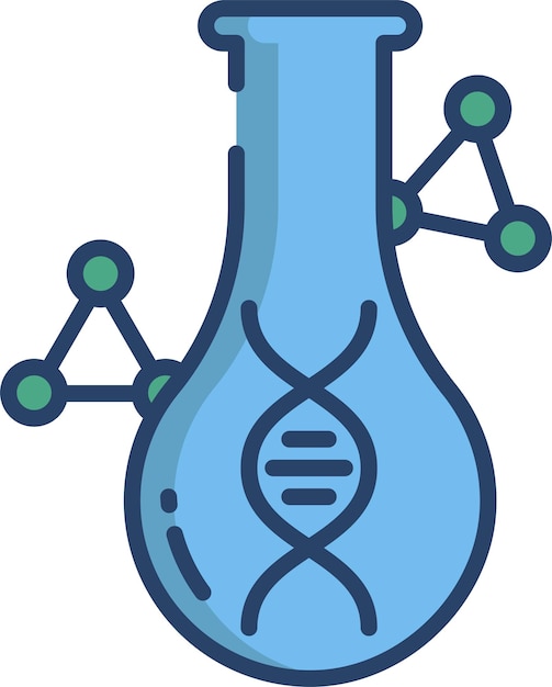 Ilustración vectorial de color lineal de la química orgánica sólida
