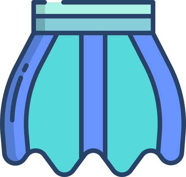 Ilustración vectorial de color lineal de Skirtsolid