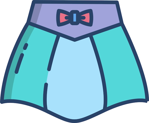 Ilustración vectorial de color lineal de Skirtsolid